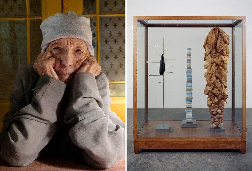 Left Right Louise Bourgeois at home in 2009. Photo Alex Van Gelder Right Untitled, 2005
