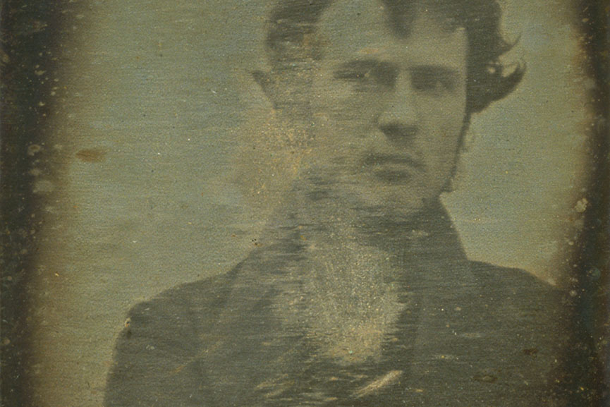 photographer Robert Cornelius, self portrait, Oct. or Nov. 1839, the first light photo ever taken
