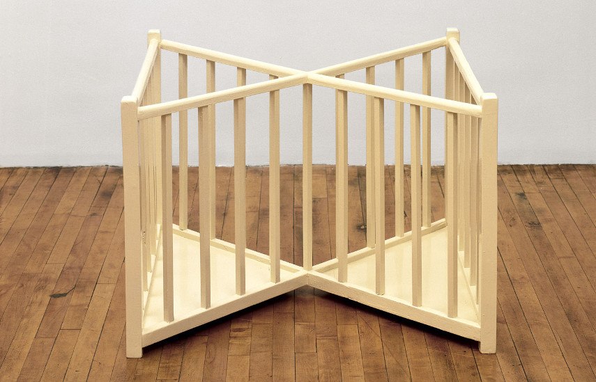 Robert Gober - X Playpen Gallery View in Use, 1987 - Image via artblastcom