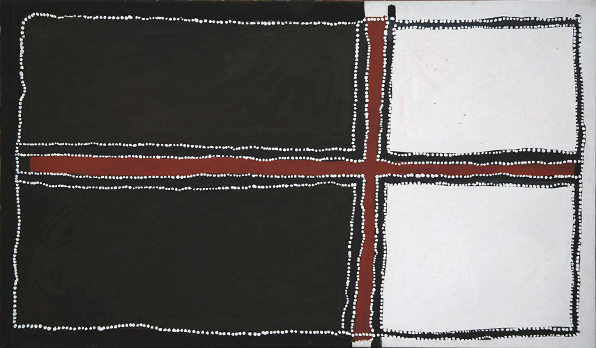Rover Thomas - Cross Roads, Argyle Hill aboriginal kimberley australia gallery Kimberley turkey country paintings time gallery creek australian artist national