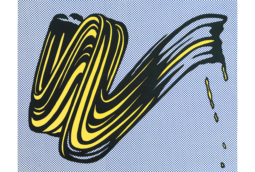 Roy Lichtenstein screen printed a series of paintings called Brushstroke