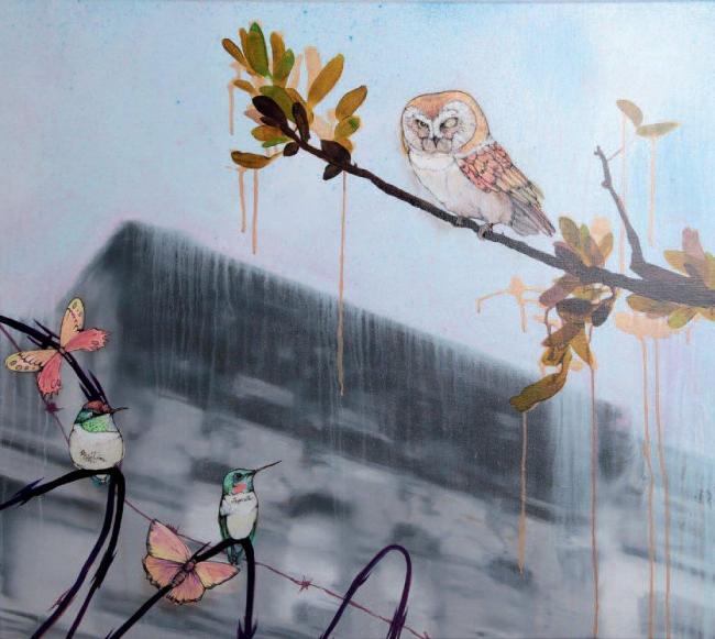 Sage Vaughn - Owl (81 x 91.5 cm)