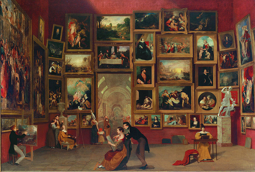 Samuel Morse - Gallery of the Louvre, 1833, via Wikimedia