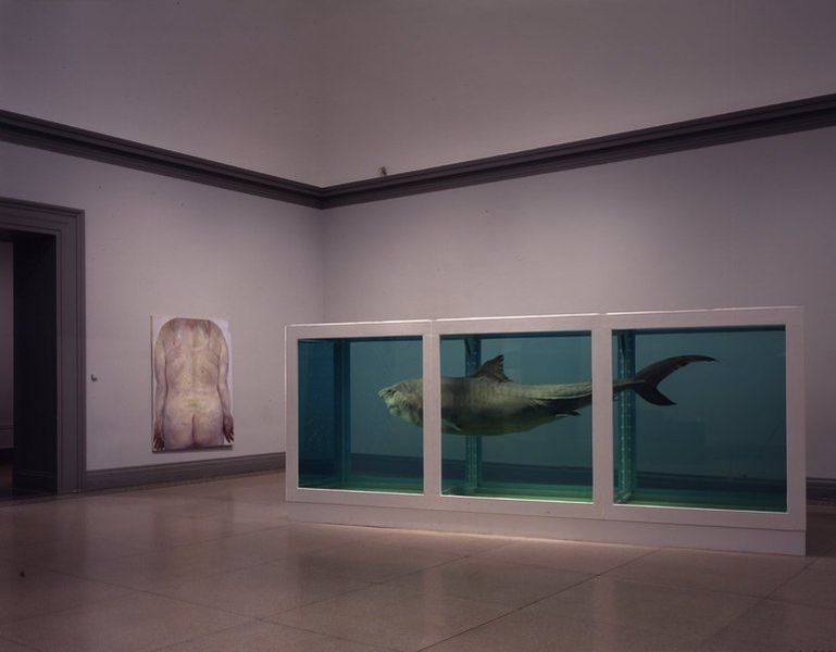 Sensation: Young British Artists from the Saatchi Collection, view of Jenny Saville and David Hirst in London