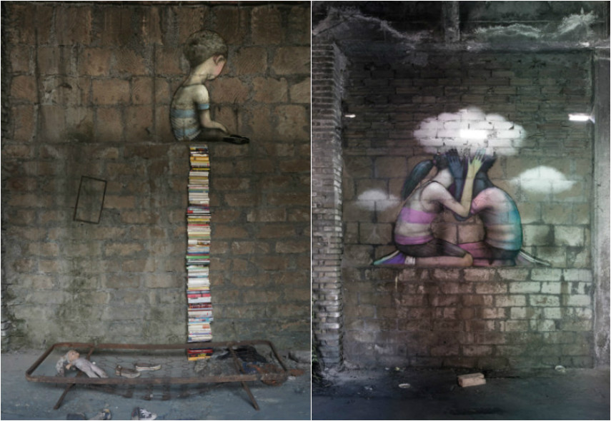 Seth - Left: Scienta Potestas Est, 2016 / Right: Omnia Vincit Amor, 2016
