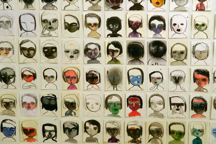 The artist has exhibited in her home town Milano at contemporary Antonio Colombo galleria in 2011