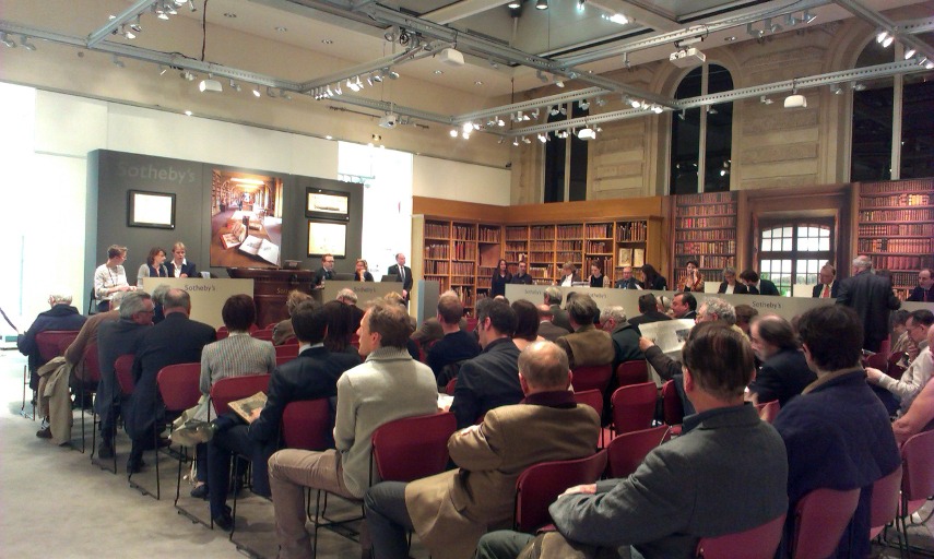 Photo taken during an Sothebys & Christie’s auction in Luynes