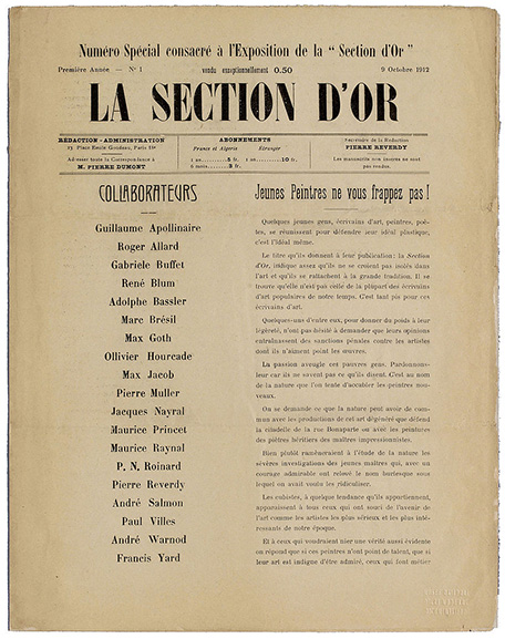 Special issue dedicated to the exhibition of La Section d'Or 1912