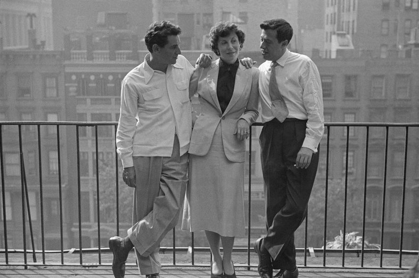 Leonard Bernstein with Betty Comden and Adolph Green from Leonard Bernstein, 1950