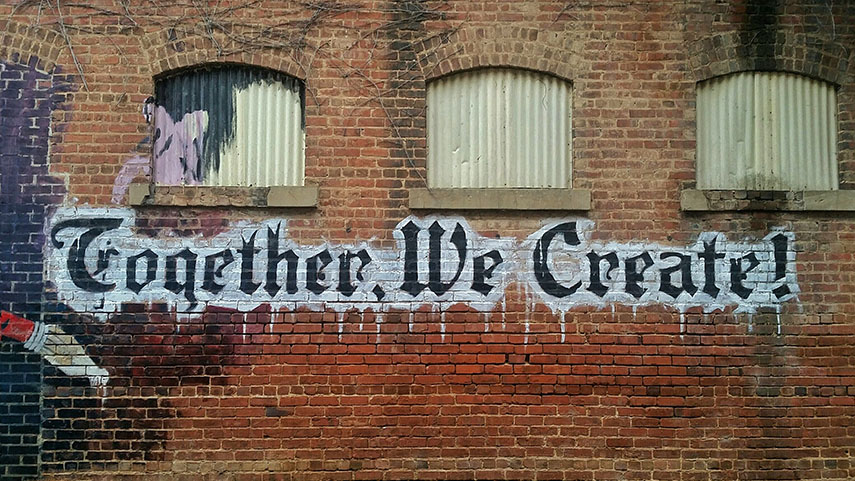 Street art is an ongoing collaboration between different artists. Image via pixabay.com