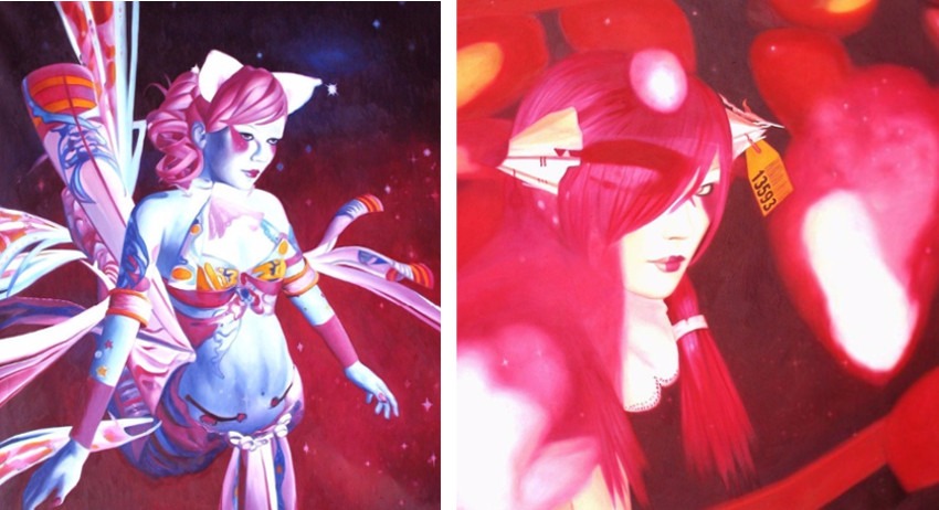 Sumomo Kanashiwa - Flying Angel, 2009 (Left) / LSD, 2009 (Right)