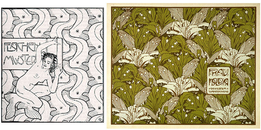 Tessellation designs in Koloman Moser art