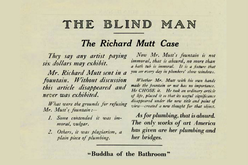 The Blind Man Journal, May 1917, Art in Theory 1900 - 2000: An Anthology of Changing Ideas