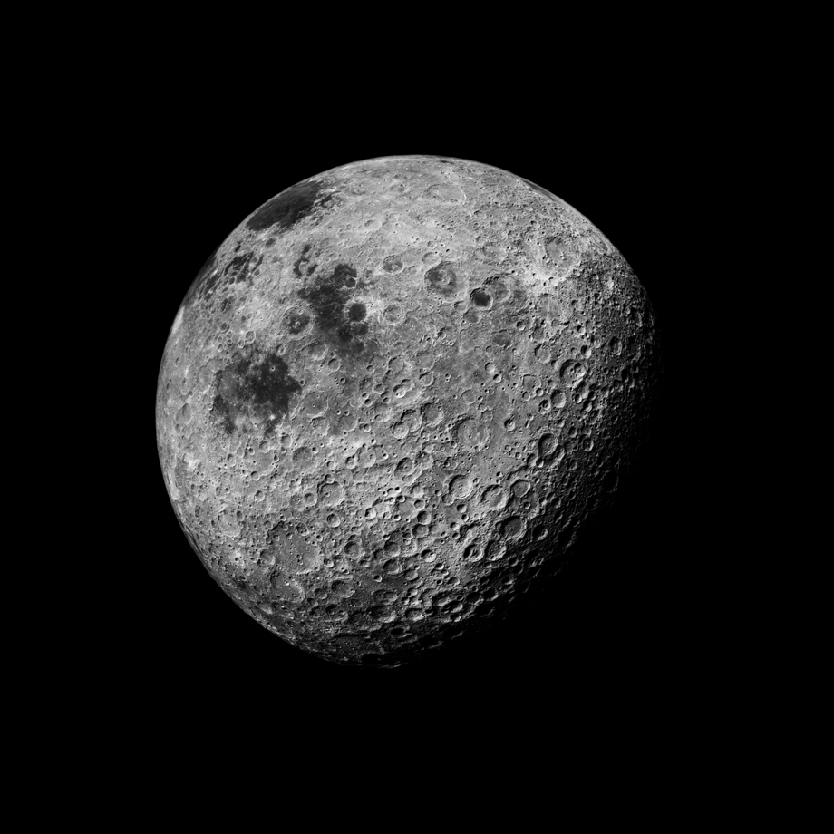 The Moon Seen from 1000 miles, Showing Farside Highlands; Photographed by Kenneth Mattingly, Apollo 16, April 26-27, 1972, 1999