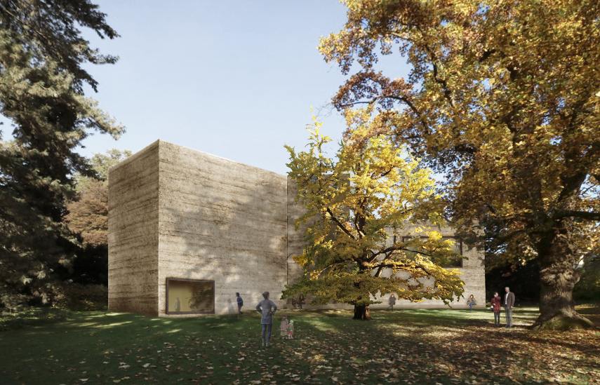 The extension project of the Fondation Beyeler by Atelier Peter Zumthor House for Art, View from the Iselin-Weber Park Courtesy Atelier Peter Zumthor & Partner