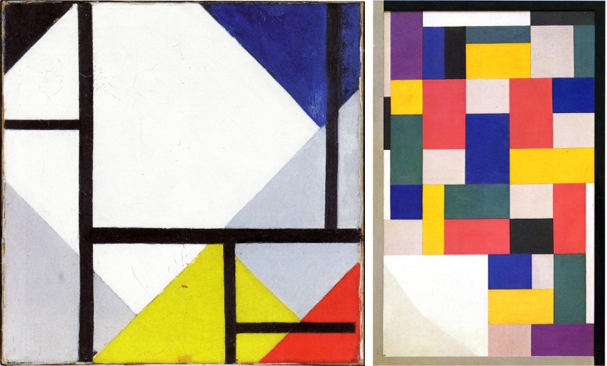 Simultaneous Counter Composition and Pure Painting are pieces that display van Doesburg's artistic versatility