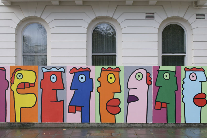 Thierry Noir mural the German Embassy in London