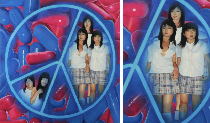 Tomomi Mishima - Untitled (left) - Untitled, detail (right)