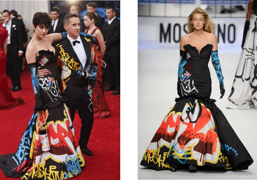 moschino graffiti dress