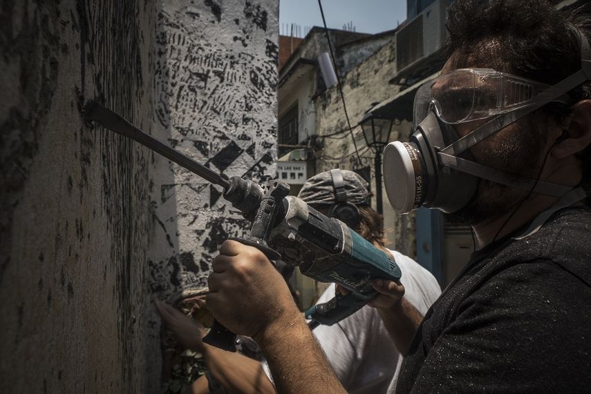 Vhils mural in Macau Day 6