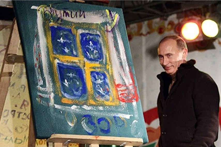 Vladimir Putin and his amateur painting work like russia 2015 news russian vinci
