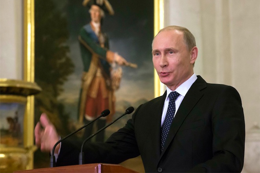 Vladimir Putin at the commemoration of Hermitage's 250th anniversary at the State Hermitage Museum in St. Petersburg like russia 2015