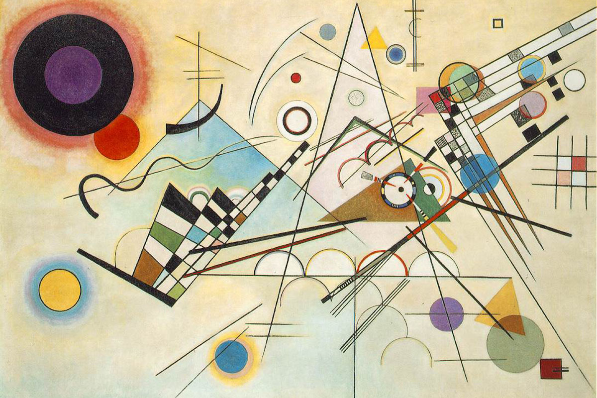 Geometric Abstract Art Today The Return To The Angular Widewalls   Wassily Kandinsky Composition 8 1923 