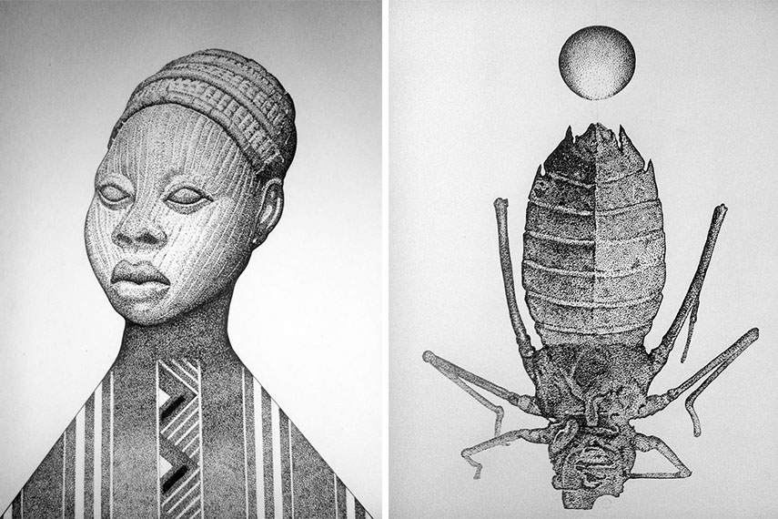 Werther Banfi - Untitled II (Left) / Sfera III, 2014 (Right)