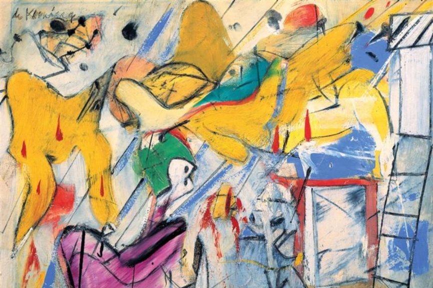 Famous Abstract Artists That Changed The Way We Think About Painting   Willem De Kooning Abstraction 1950 Detail 865x577 