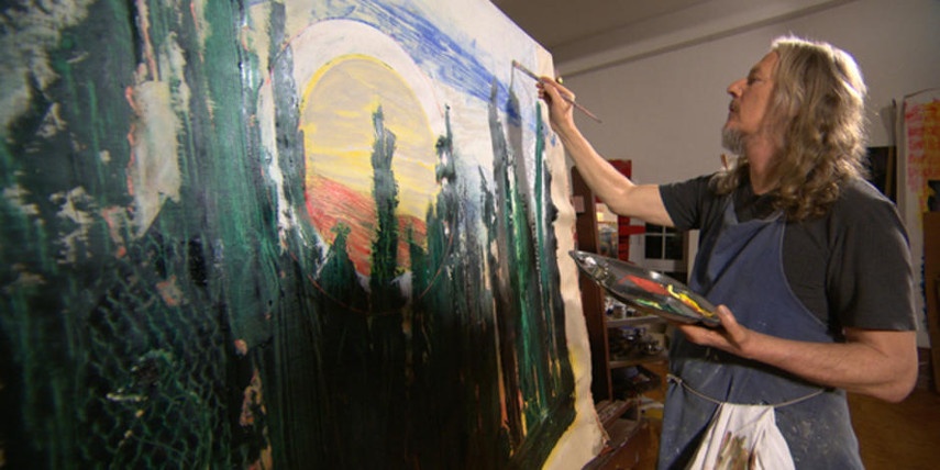 Wolfgang-Belgracchi while paingthing La Foret via cbs news