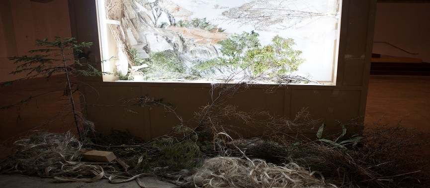 Installation view from "Xu Bing: Phoenix," MASS MoCA, North Adams, Massachusetts
