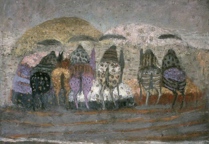 Zoran Music - Horses and Landscape, 1951  arts.