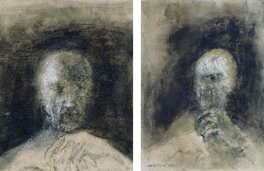 Zoran Music - Two self portraits, 1990 Contact arts.