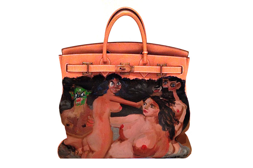 Kanye West Gives Kim Kardashian a Birkin Bag Painted by George Condo – The  Hollywood Reporter