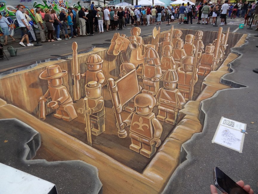 3d drawing on street